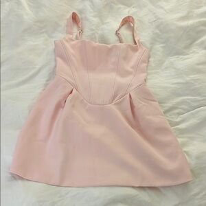 Pink corset mini dress